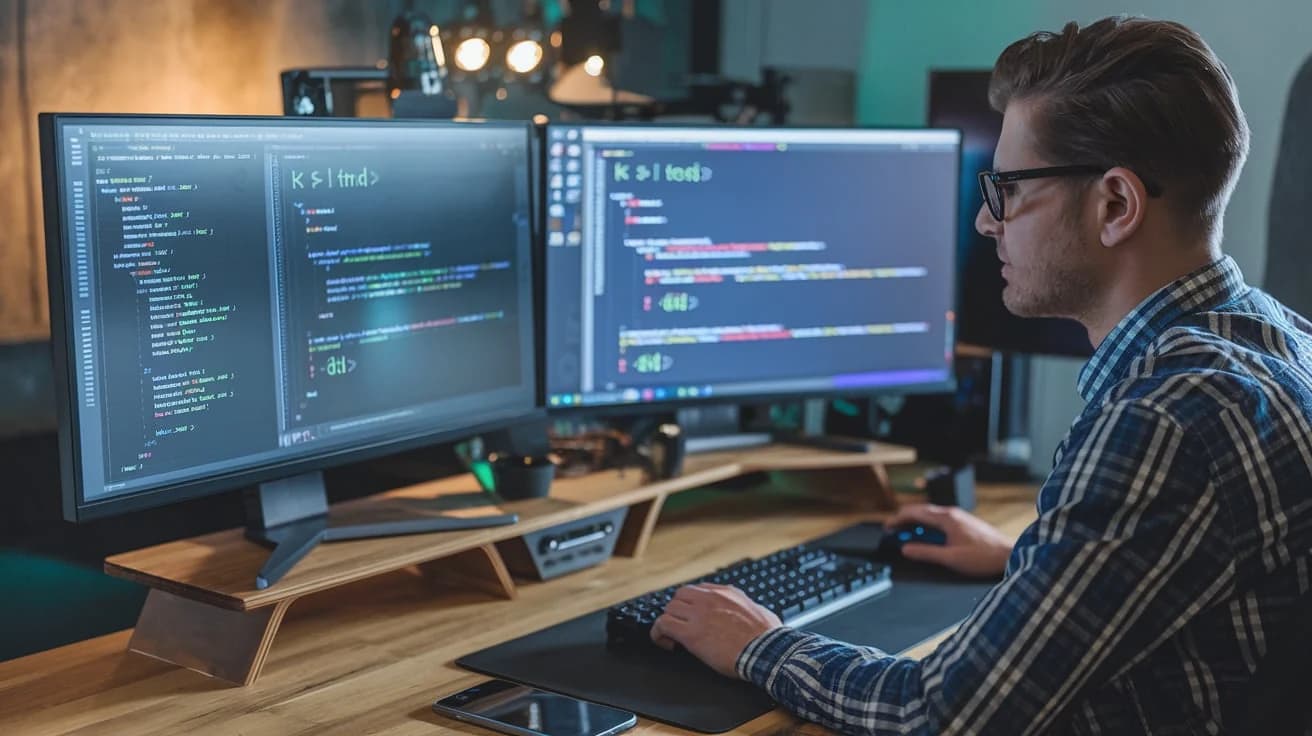 persona programando en html